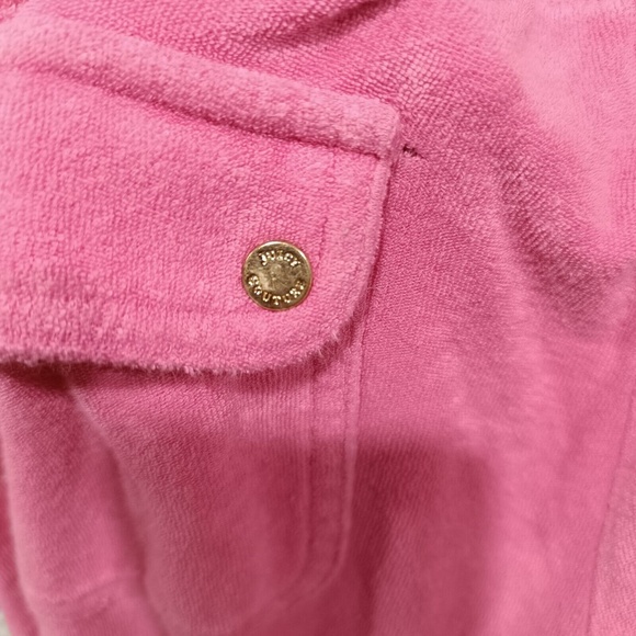 Juicy Couture Tracksuit Matching Set Large Jacket Pants Pockets Vintage Pink Y2k - Picture 4 of 15